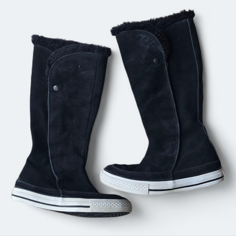 Rare Converse Beverly Flat Knee highboots Suede Leather